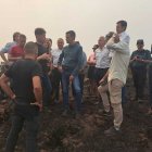 Pedro Sánchez visita Villablino (León) acompañado de Mañueco, Marlasca y Sen, entre otros.