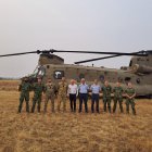 Dos helicópteros Chinook han llegado a la base aérea Virgen del Camino (León).