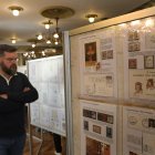 Exposición filatélica en homenaje Luis González Rodríguez, expresidente de la Asociación Filatélica Palentina, en el casino de Palencia