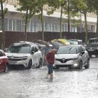 Tromba de agua ayer en Valladolid