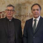 El alcalde, Carlos García Carbayo, y el rector, Santiago García-Jalón de la Lama, presentan el proyecto de musealización de Scala Coeli.