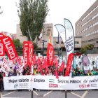 Una concentración de los sindicatos en Valladolid en defensa de mejoras para los empleados públicos en una imagen de archivo
