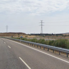 Tramo de la A-62 donde se produjo el accidente.