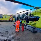 Rescate de una montañera herida en Pineda de la Sierra
