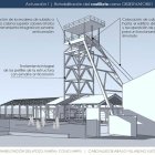 Infografía del proyecto para convertir el Pozo María en el Archivo Histórico de las familias mineras.