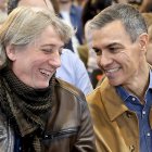 El presidente del Gobierno, Pedro Sánchez, junto al secretario general del PSOECyL y candidato a la Presidencia de la Junta, Carlos Martínez.
