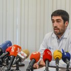 El gerente del Hospital Universitario de Burgos, Carlos Cartón, en la rueda de prensa del pasado martes día 13