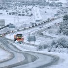 Temporal de nieve en la A-66, entre Guijuelo y Bejar (Salamanca)