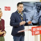 La vicesecretaria general del PSOECyL, Nuria Rubio, y el secretario de Organización del PSOECyL, Daniel de la Rosa