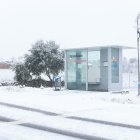 Nieve en una carretera de Zamora.