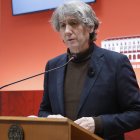 El alcalde de Soria, Carlos Martínez, comparece en el Ayuntamiento de Soria tras la reunión de la junta de gobierno.