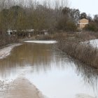 Campos anegados en la vega del río Ucieza en Amusco, en Palencia, por la borrasca Marta