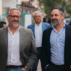 Pollán y Abascal, en la fotografía elegida por el candidato de VOX en Castilla y León para ilustrar su mensaje en X.