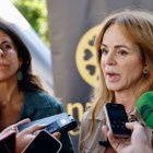 Chabela de la Torre y Silvia Clemente, en una imagen de archivo durante la presentación de su partido Nueve en Salamanca.