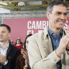 Javier Alfonso Cendón y Pedro Sánchez, el pasado fin de semana en Ponferrada.