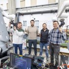 Mario Peñacoba Yagüe, en las instalaciones de la UBU con el resto del equipo, lidera el desarrollo de este proyecto como parte de su tesis doctoral.