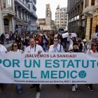 Manifestación de la Asociación Médicos Unidos por sus Derechos de León