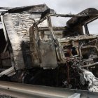 Accidente entre 2 camiones en la autovía A-62, en la localidad zamorana de Castrillo de la Guareña.