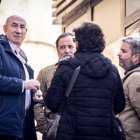 José Luis Vicente, a la izquierda de la imagen, y Óscar Pérez, a la derecha, poco después de ser puestos en libertad el pasado martes.
