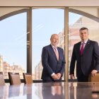 Ernesto Moronta y José Ignacio Juez, Presidente y Director General de Caja Rural de Salamanca respectivamente.