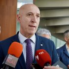El alcalde de León, José Antonio Diez, ante los medios hoy