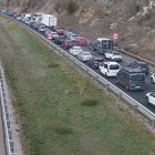 Retenciones en la AP-1 en Burgos.