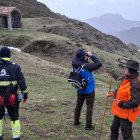 Imagen de las labores de búsqueda durante la jornada de ayer.