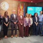 José Manuel Chillón, Rebeca San José, Gabriel de la Fuente, Carmen Camarero, Nieves Mendizabal, Miriam Reyes, Susana Álvarez, Juan Pablo de Castro y Juan García Serna, en una imagen de archivo.