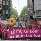 Manifestación por el asesinato de Leticia Rosino en 2018.