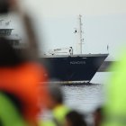 El HM Hondius a su llegada al puerto canario de Granadilla.