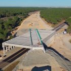 Uno de los pasos elevados que se encuentra en obras de la U de Olmedo