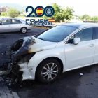 Uno de los vehículos incendiados en Ponferrada