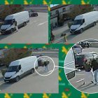 Secuencia del forcejeo en el aparcamiento del hotel, en el que el varón sufrió varias lesiones y heridas en la muñeca izquierda que requirieron asistencia sanitaria.