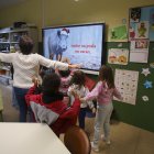 Aula de gallego en el colegio García Yebra de Ponferada, perteneciente al programa de la Junta de Castilla y León.