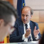 Joaquín Antonio Pino, en su reunión con las organizaciones agrarias.