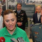 Virginia Barcones junto a Luis del Castillo en su etapa al frente de la Guardia Civil en Castilla y León