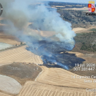 Incendio en Soto de Cerrato (Palencia).