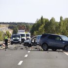 Vehículos implicados en el accidente de Garray (Soria).