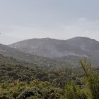 El incendio de Navas de San Antonio visto desde El Espinar, Los Ángeles de San Rafael y Las Vegas de Matute.