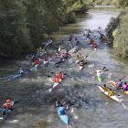 LX edición del Descenso Internacional del Pisuerga y Fiesta Palentina de las Piraguas entre las localidades Olleros de Pisuerga y Alar del Rey en Palencia; este evento deportivo es  de interés turístico regional en un recorrido fluvial de 17 kilómetros
