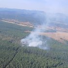 Imagen del incendio surgido en La Ercina (León).