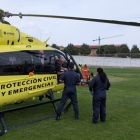Helicóptero del 112 que participó en el rescate
