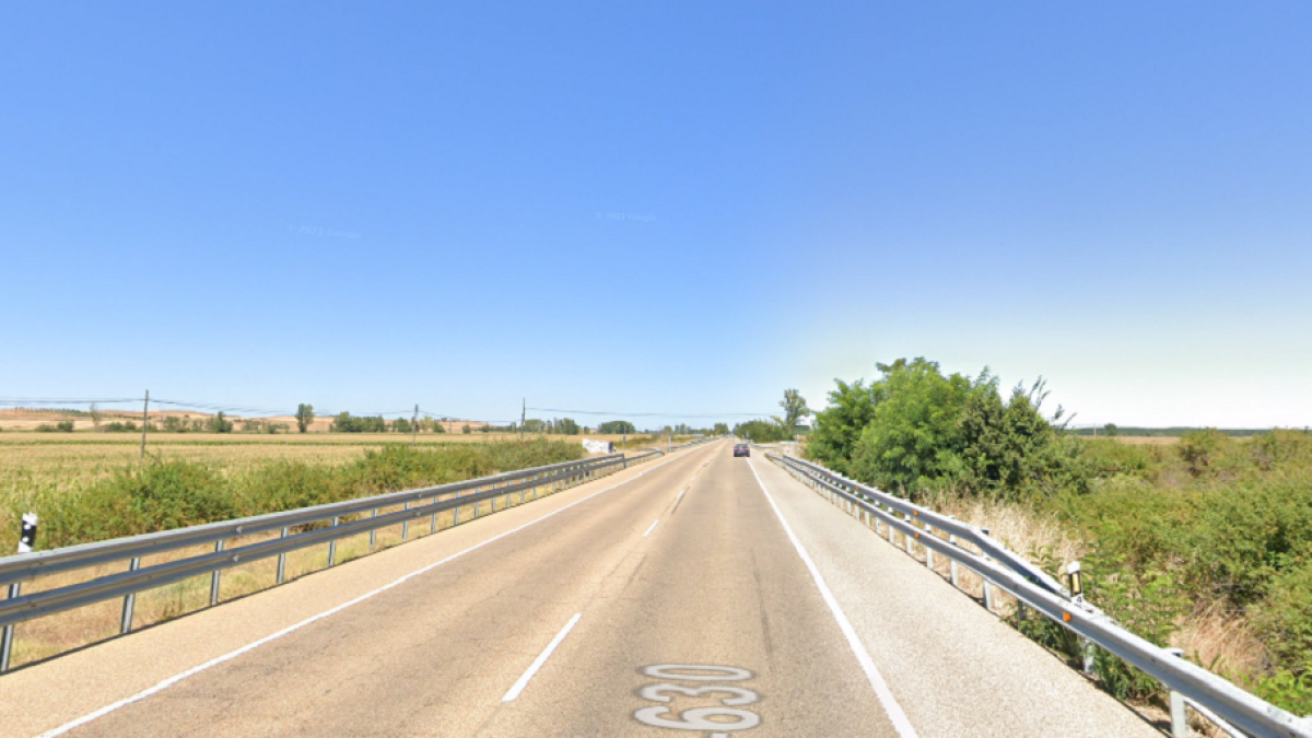 N-630 en San Cristóbal de Entreviñas, Zamora, donde se produjo el suceso