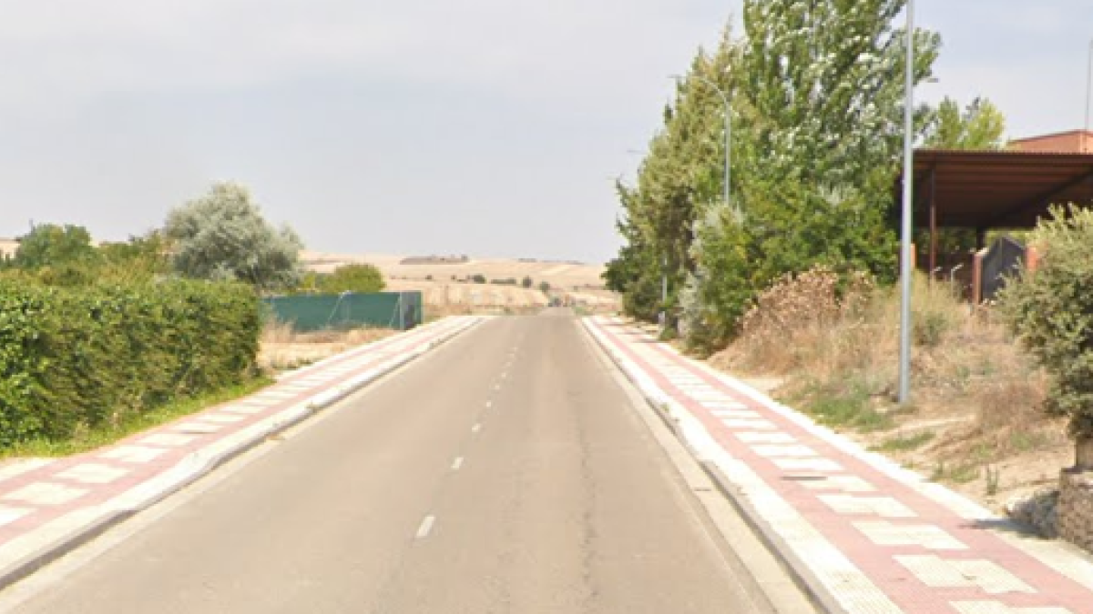 Carretera p-903, en Dueñas, donde tuvo lugar el accidente