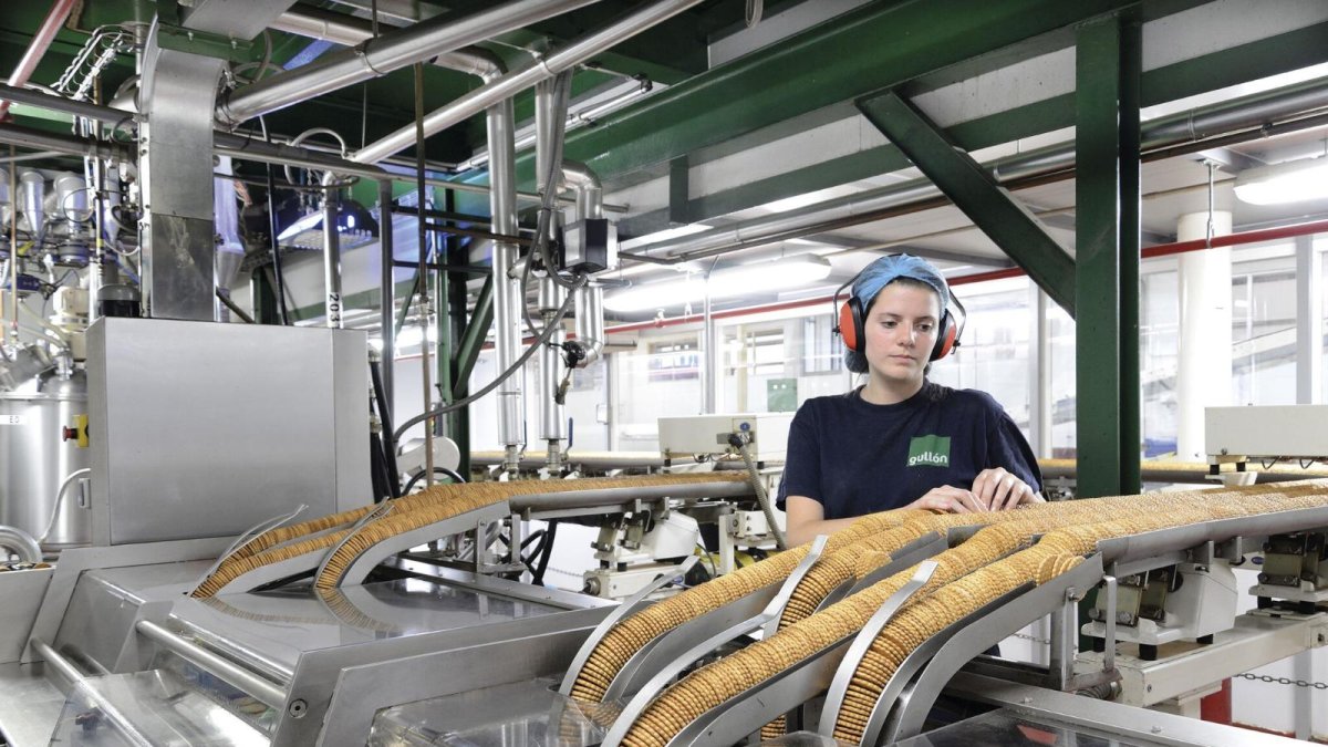 Una imagen de la fabricación de Galletas Gullón en Aguilar de Campoo