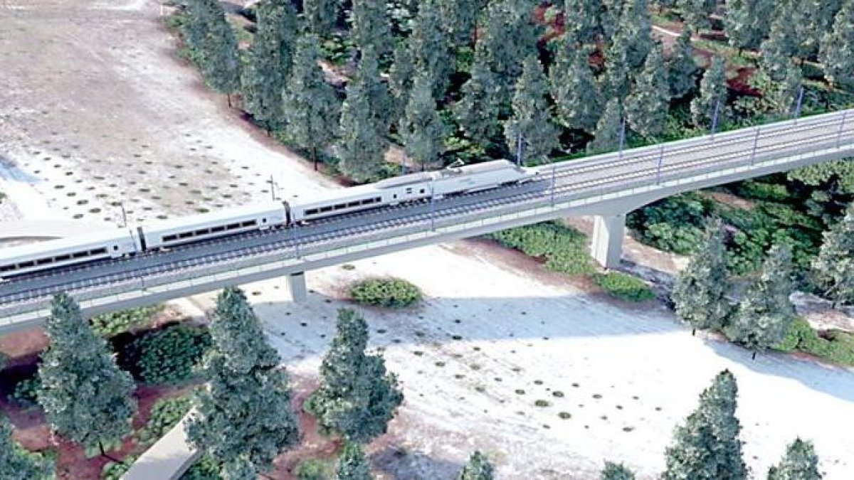 Viaducto sobre la Zona de Especial Conservación ‘Riberas del Adaja y Afluentes’, una de las estructuras que forman parte del proyecto.