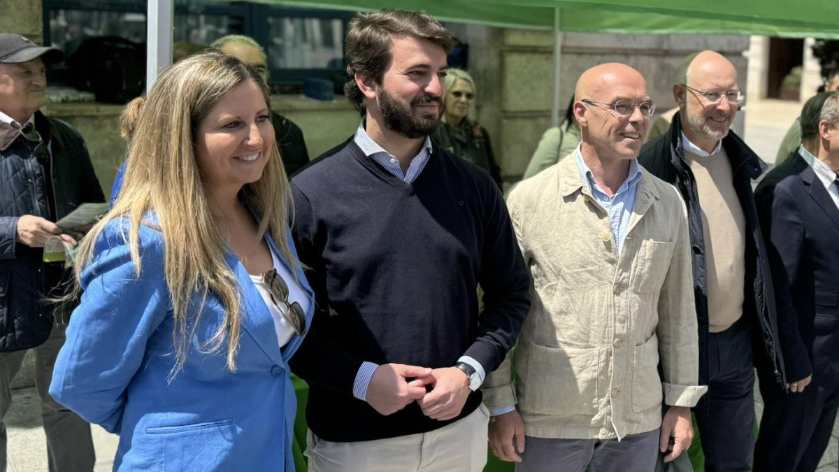 García-Gallardo esta mañana en Burgos antes del comienzo de la campaña