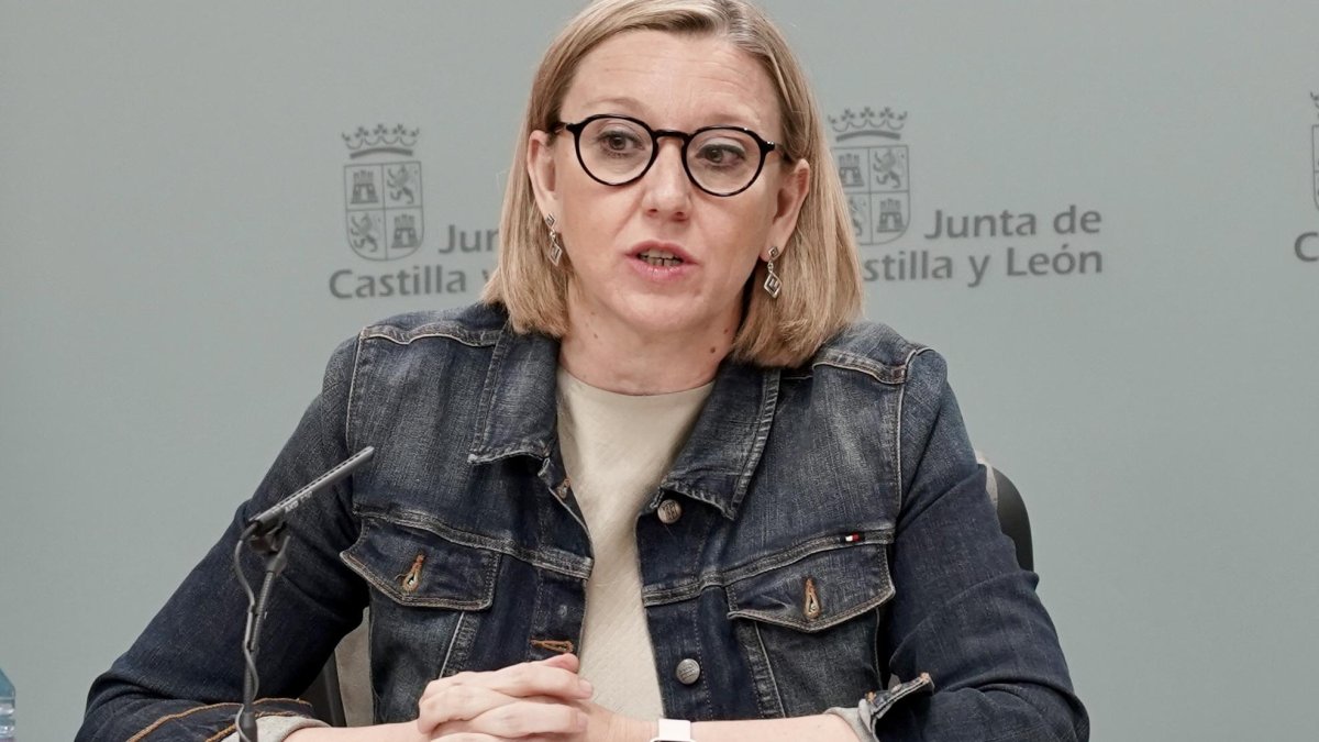 La vicepresidente y consejera de Familia, Isabel Blanco, en la rueda de prensa del Consejo de Gobierno.