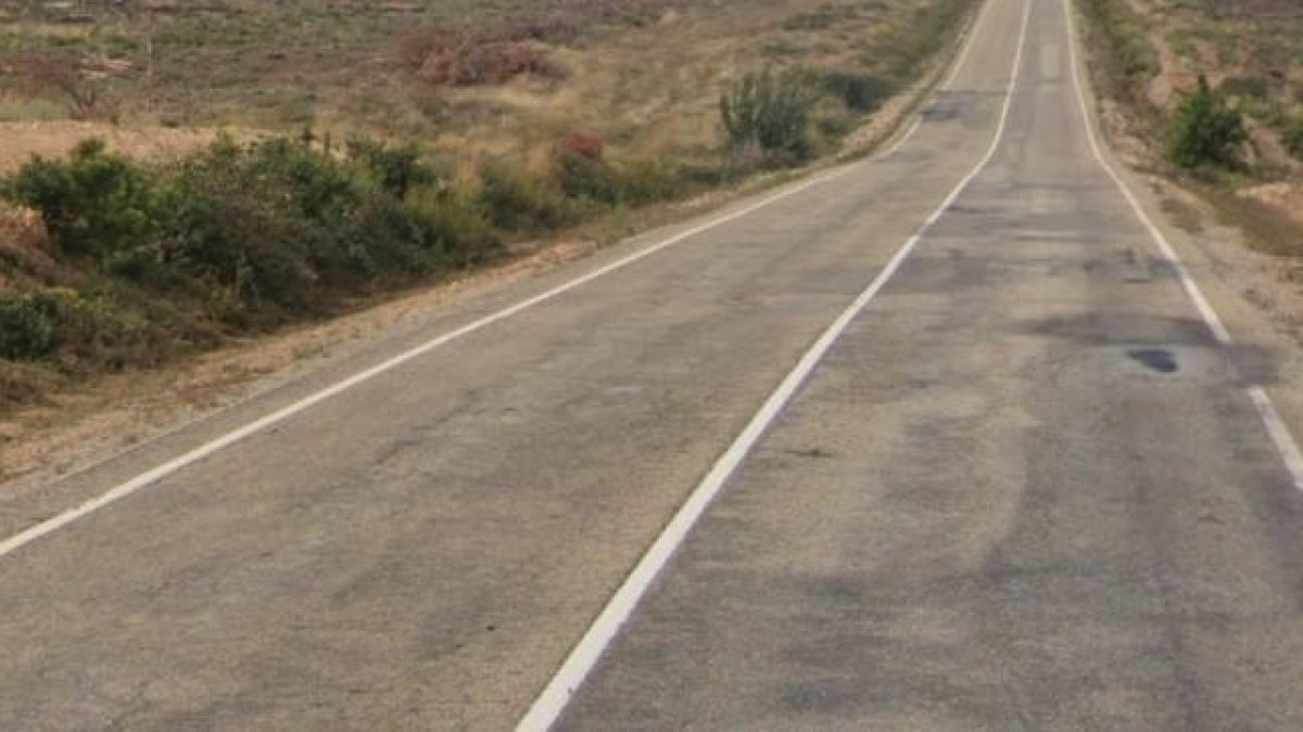 Punto en Villardeciervos en el que se produjo el accidente
