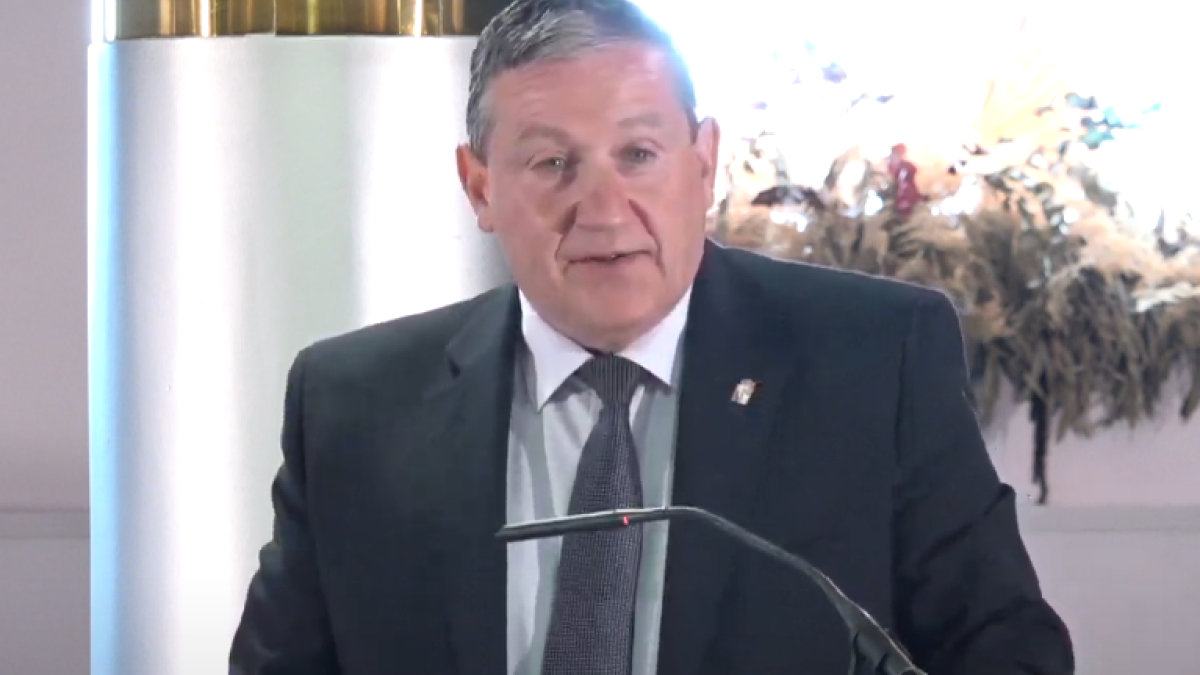 El presidente de la Diputación de Zamora, Javier Faúndez, durante el foro